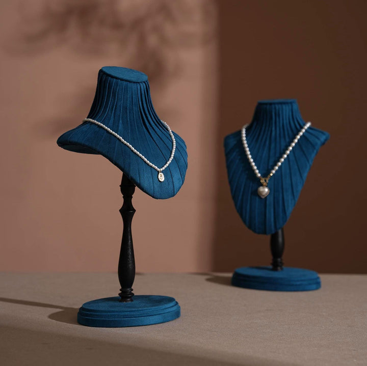 Vegan Suede Necklace Bust Stand | Tall Silhouette Display