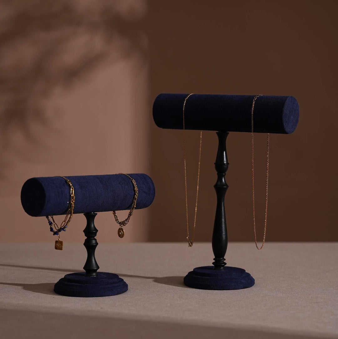 Vegan Suede T-Bar Jewelry Stand | Bracelet &amp; Necklace Display