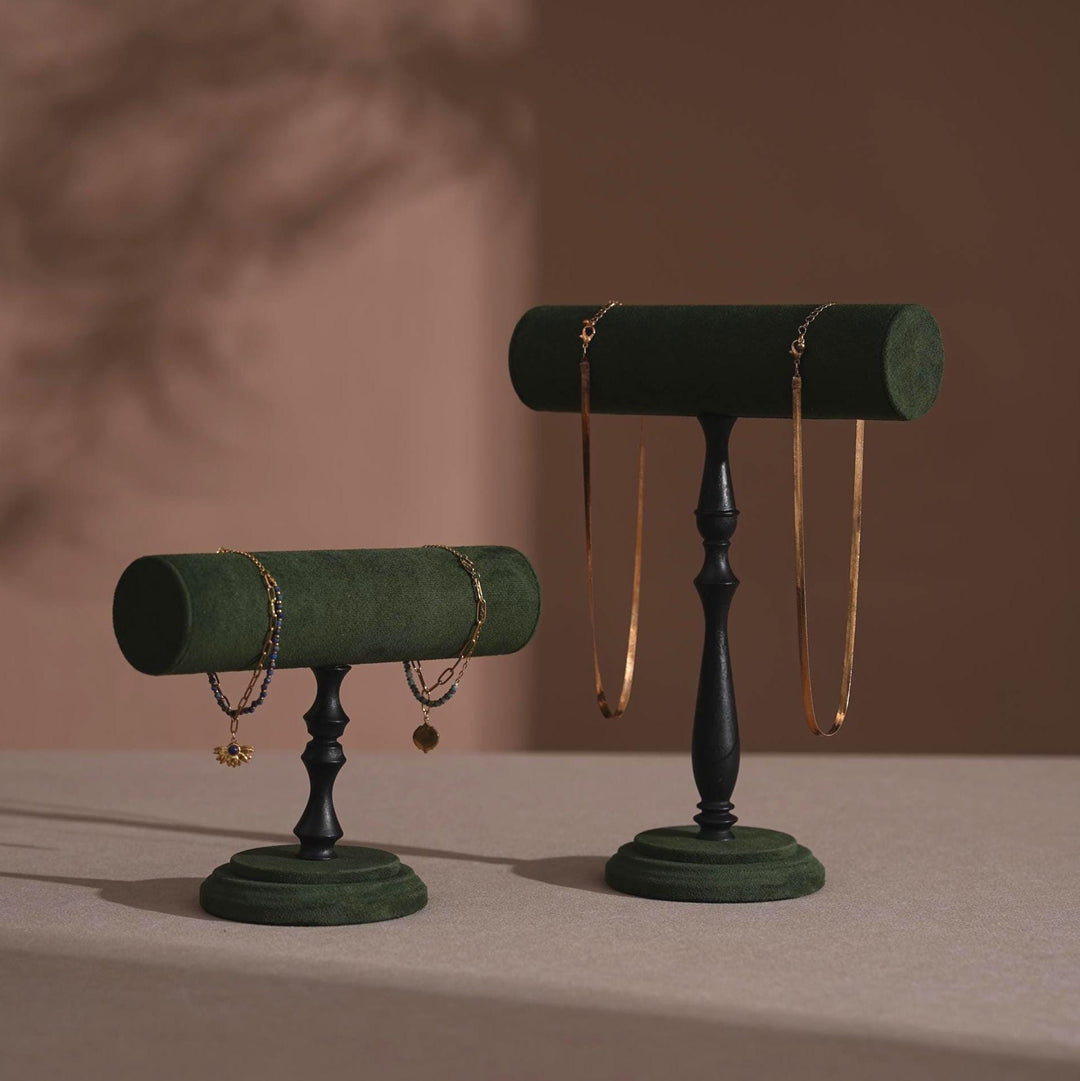 Vegan Suede T-Bar Jewelry Stand | Bracelet &amp; Necklace Display