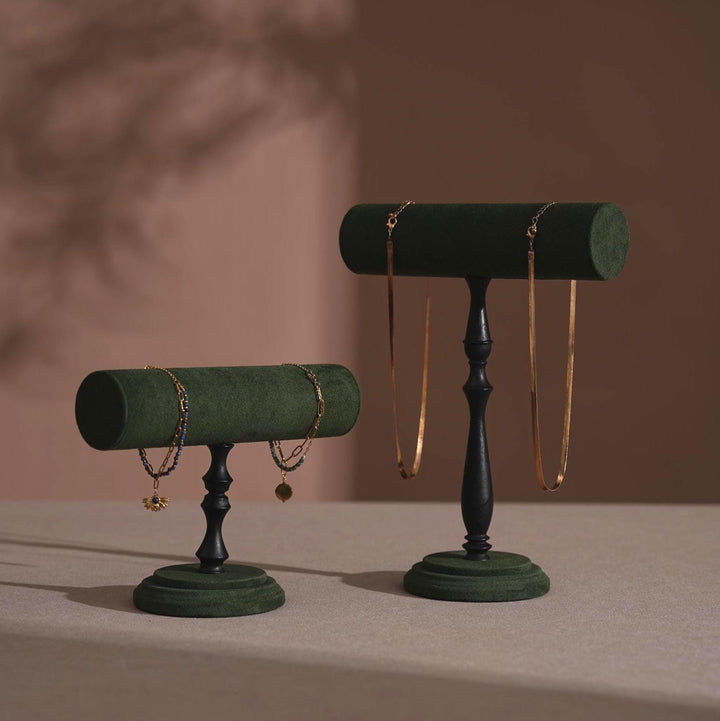 Vegan Suede T-Bar Jewelry Stand | Bracelet &amp; Necklace Display