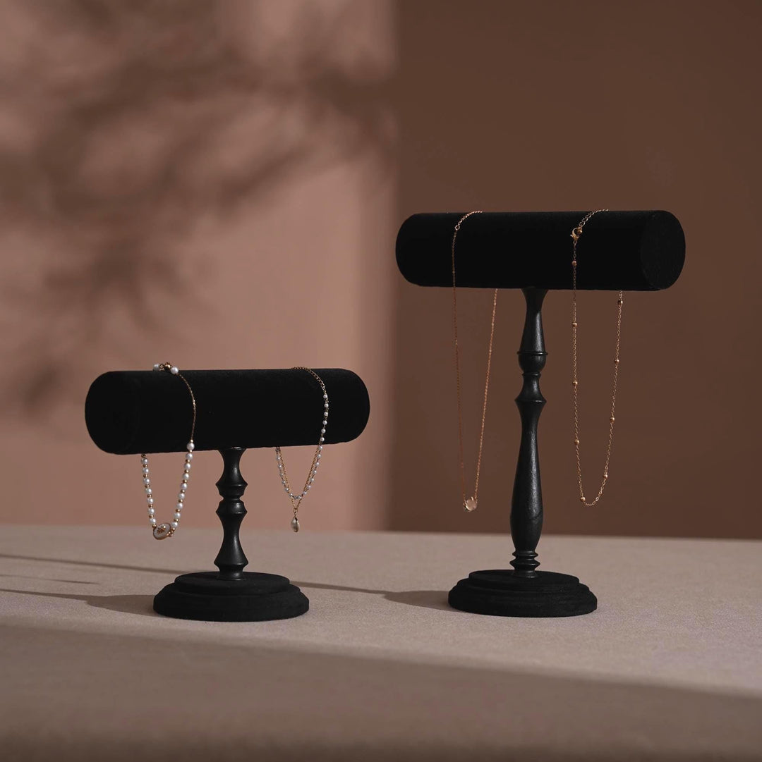 Vegan Suede T-Bar Jewelry Stand | Bracelet &amp; Necklace Display
