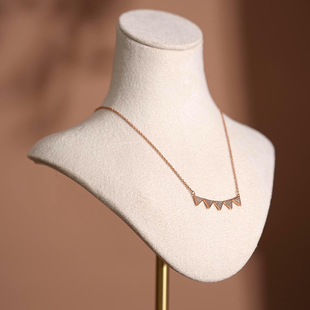 Vegan Suede Necklace Bust | Adjustable Height Display Stand
