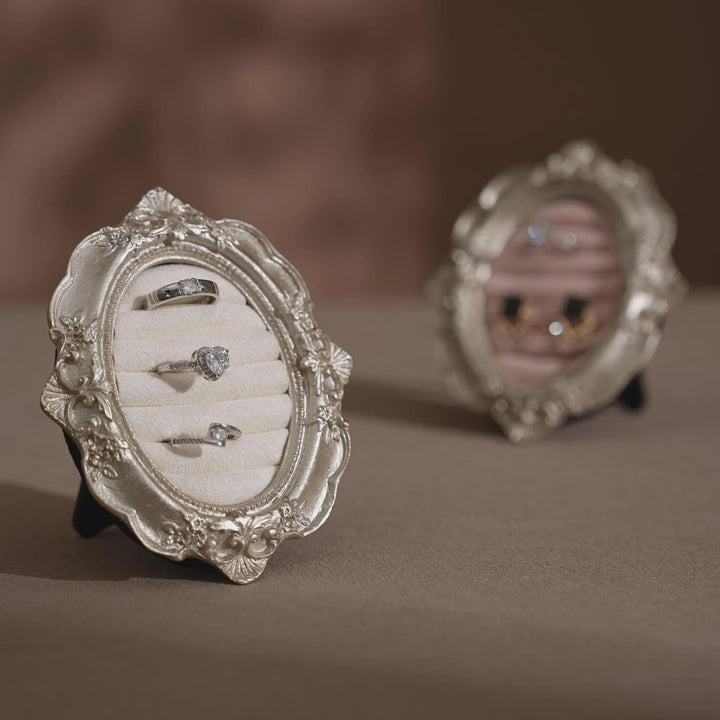 Silver Rococo Engagement Ring Stand