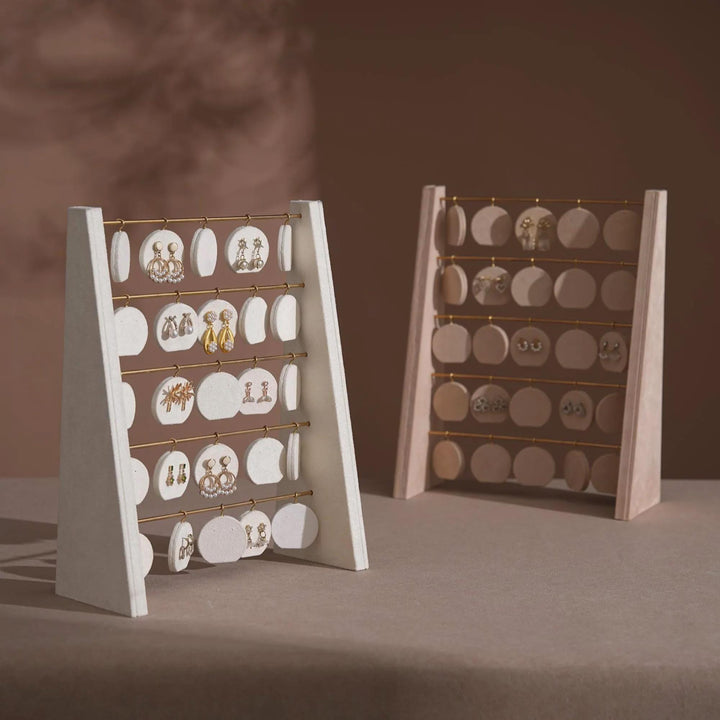 Minimalist Wood Earring Stand - Artisan Jewelry Organizer