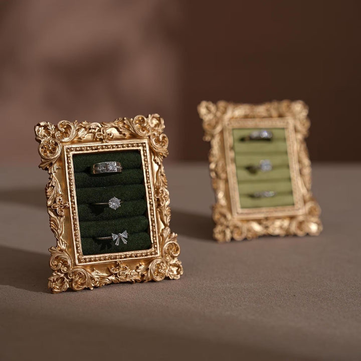 Rococo Inspired Ring &amp; Earring Holder for Wedding Flat Lays
