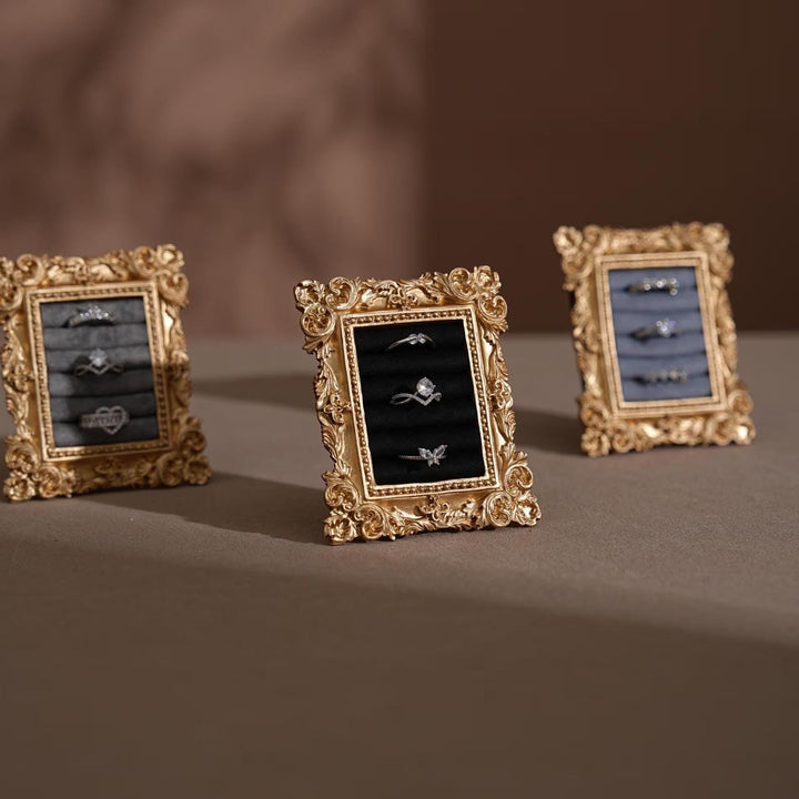 Rococo Inspired Ring &amp; Earring Holder for Wedding Flat Lays