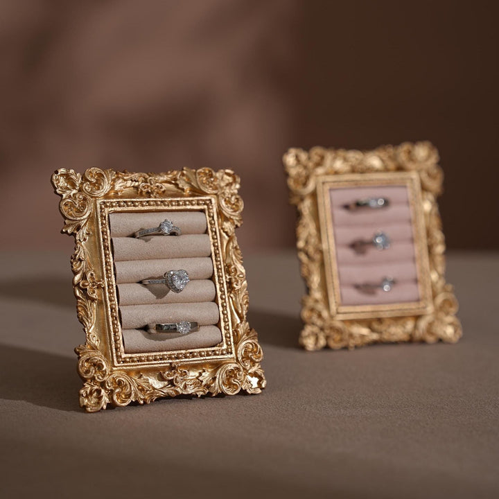 Rococo Inspired Ring &amp; Earring Holder for Wedding Flat Lays