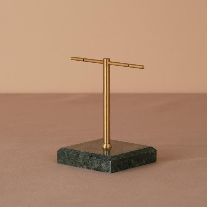 Marble Base Brass Earring Holder – Jewelry Display Stand, Boutique Decor