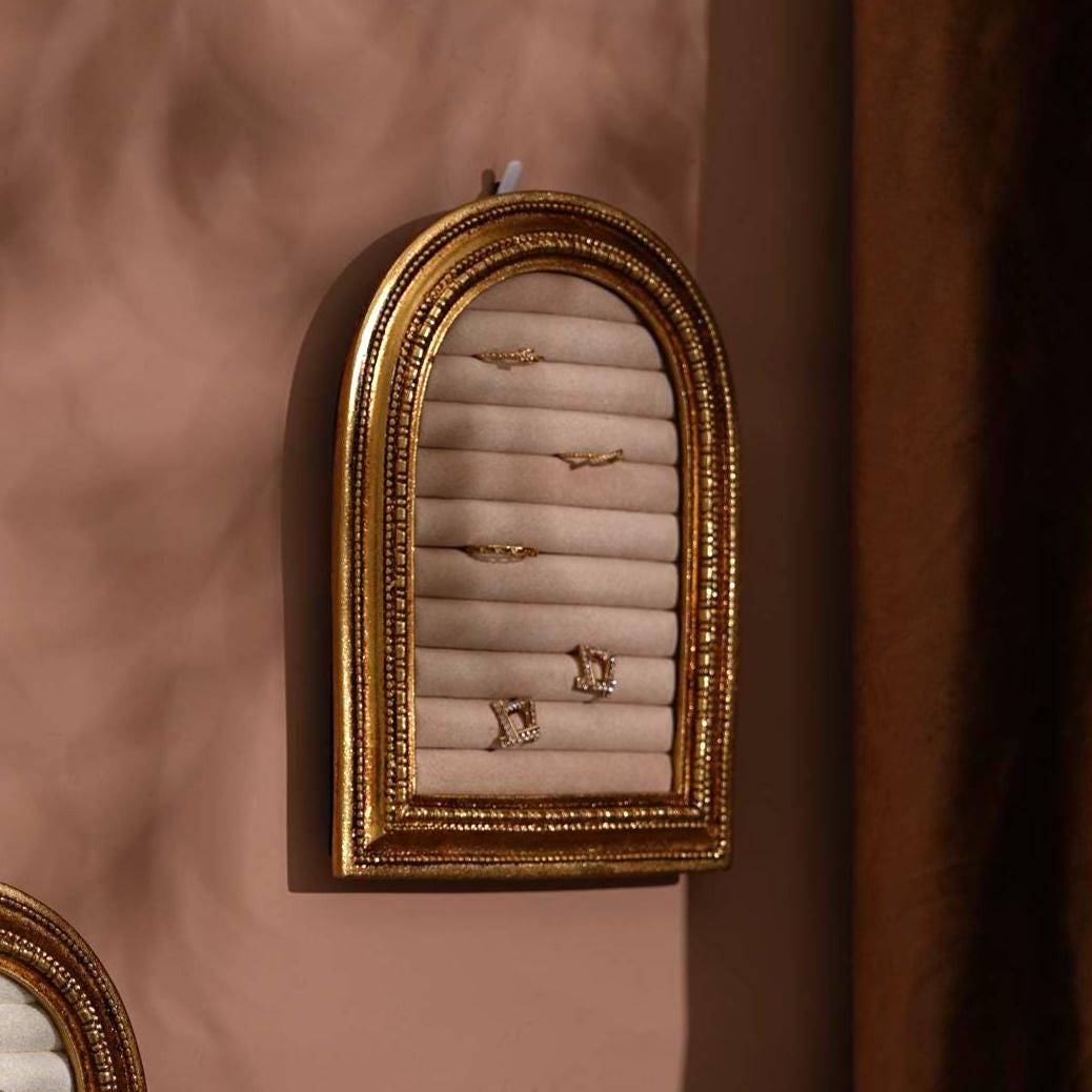 Gold Arch Jewelry Stand | Necklace Display for Retail &amp; Product Photography