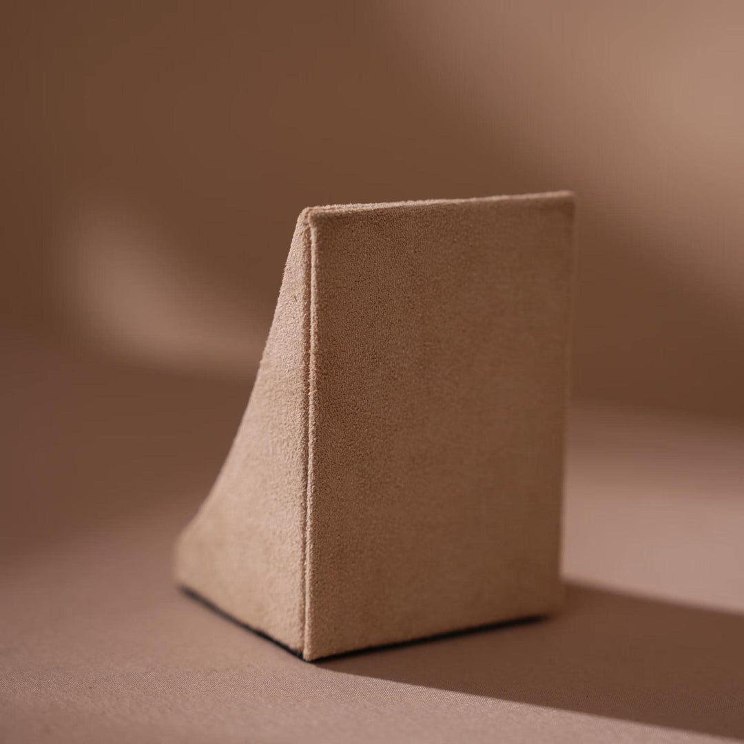 Minimalist Vegan Suede Jewelry Display Stand for Earrings &amp; Necklaces