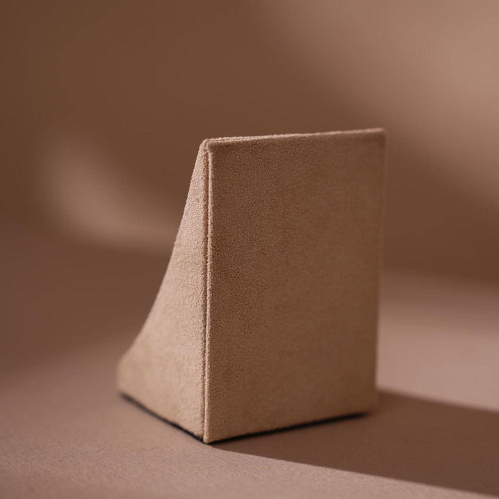 Minimalist Vegan Suede Jewelry Display Stand for Earrings &amp; Necklaces
