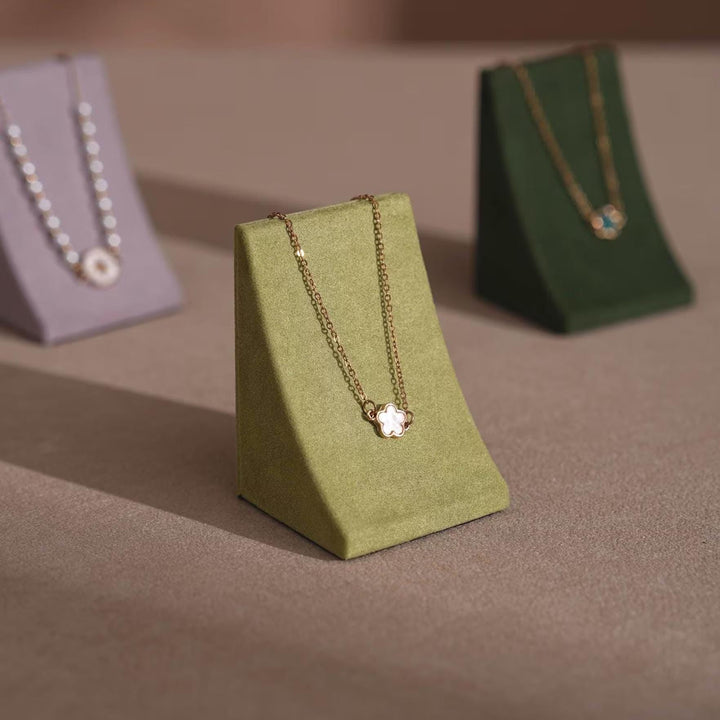 Minimalist Vegan Suede Jewelry Display Stand for Earrings &amp; Necklaces