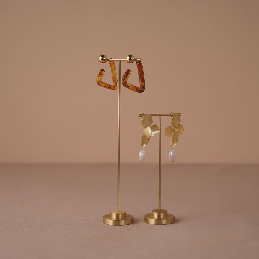 Minimalist Brass Earring Stand | Craft Fair &amp; Boutique Display