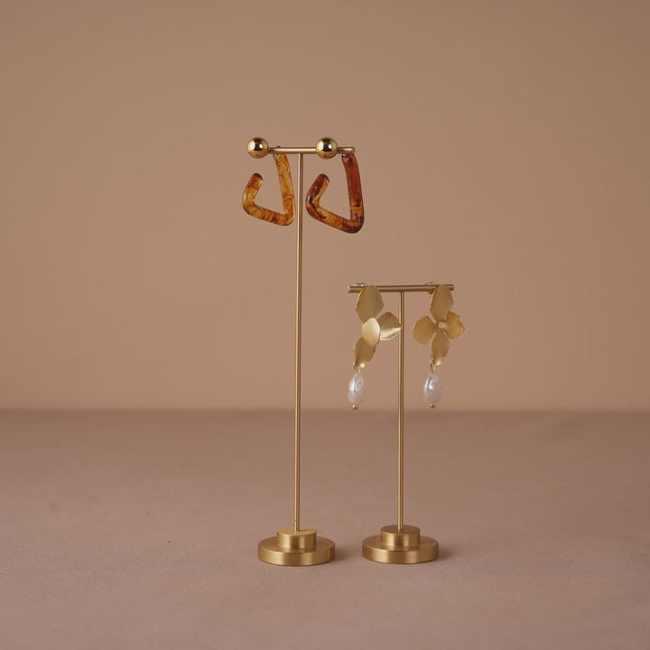 Minimalist Brass Earring Stand | Craft Fair &amp; Boutique Display