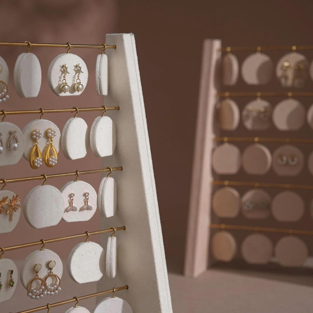 Minimalist Wood Earring Stand - Artisan Jewelry Organizer