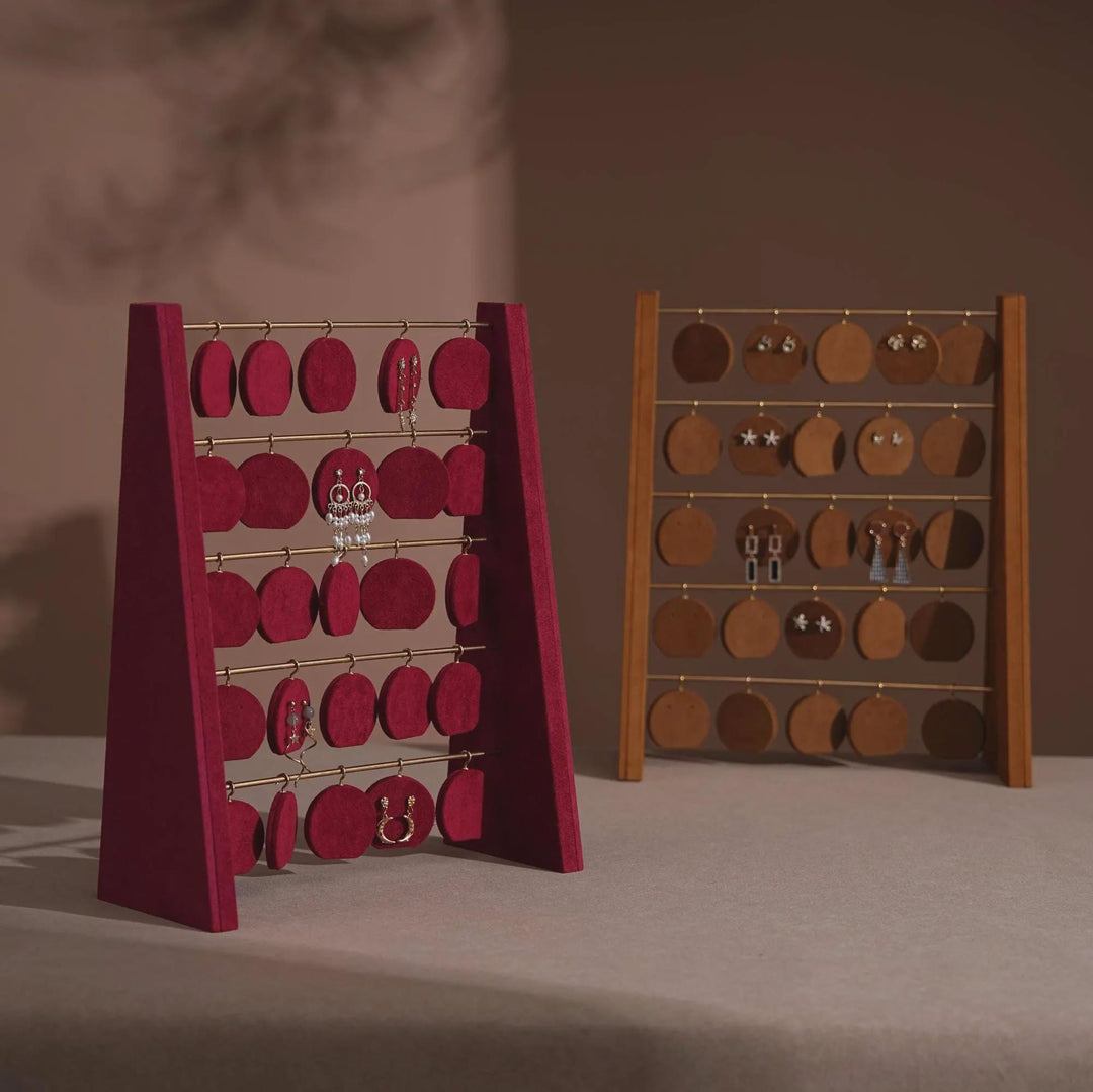 Minimalist Wood Earring Stand - Artisan Jewelry Organizer