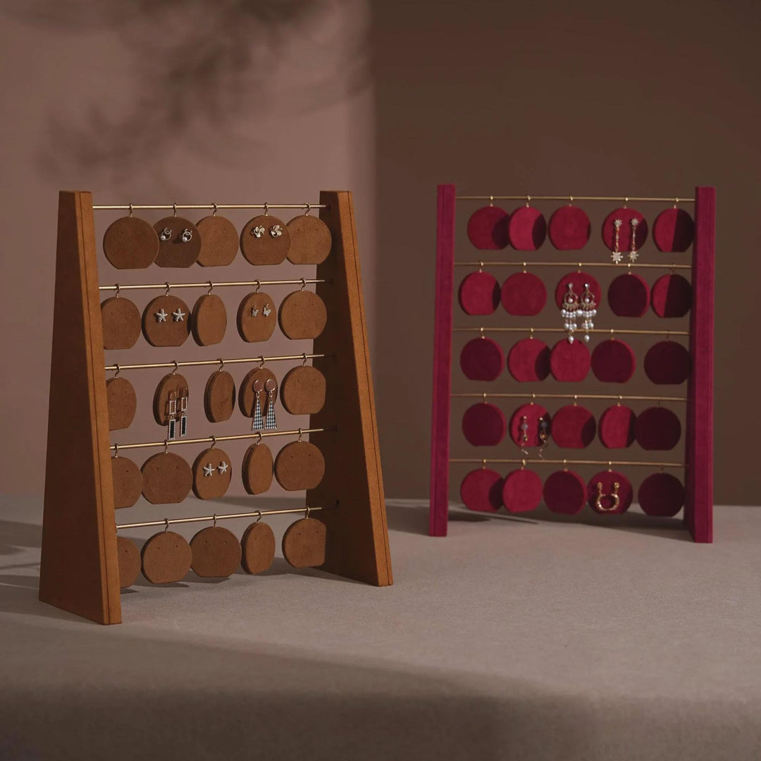 Minimalist Wood Earring Stand - Artisan Jewelry Organizer
