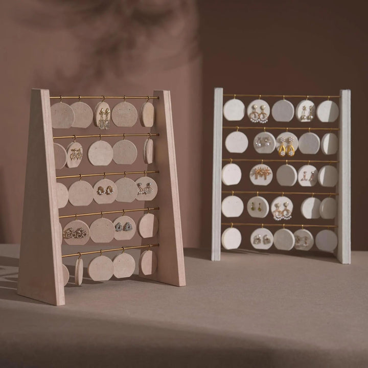 Minimalist Wood Earring Stand - Artisan Jewelry Organizer