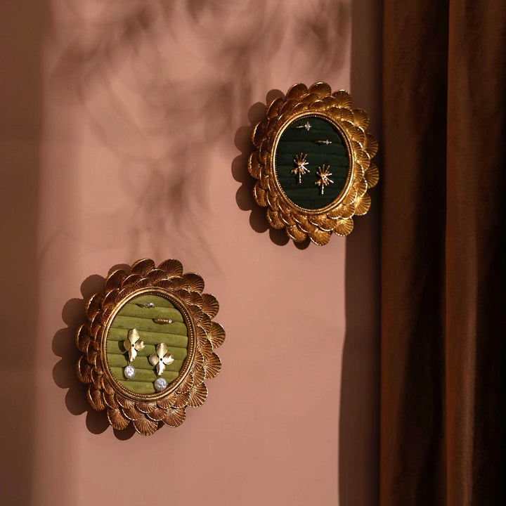 Gold Floral Ring and Earring Organizer