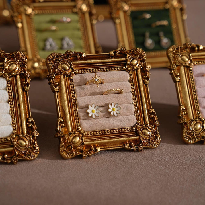 Rococo Square Jewelry Holder for Rings and Earrings