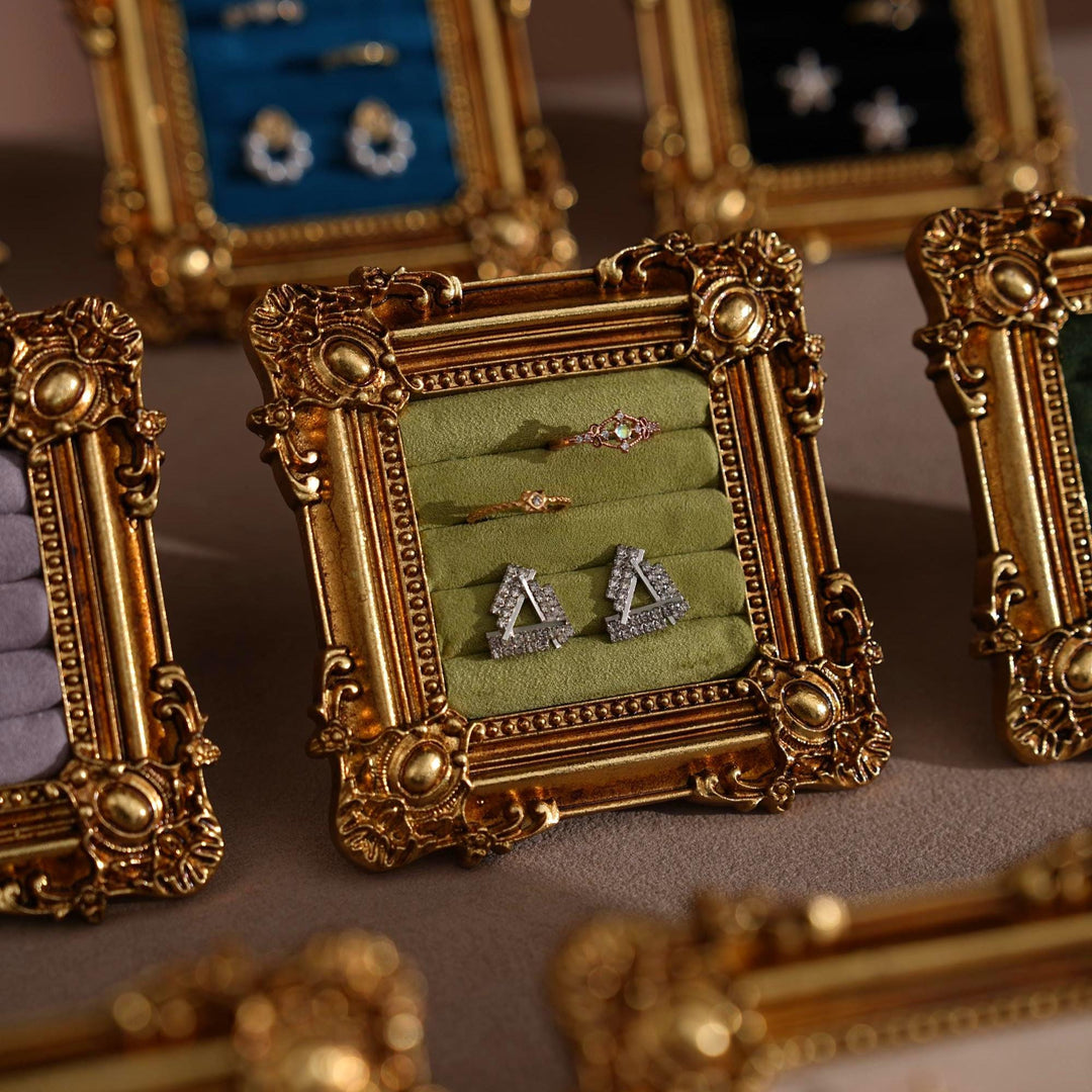 Rococo Square Jewelry Holder for Rings and Earrings