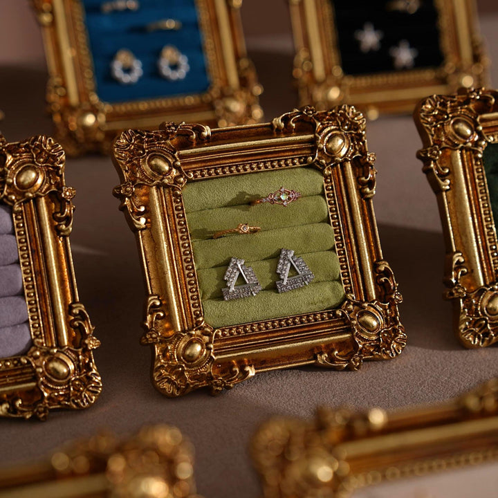 Rococo Square Jewelry Holder for Rings and Earrings
