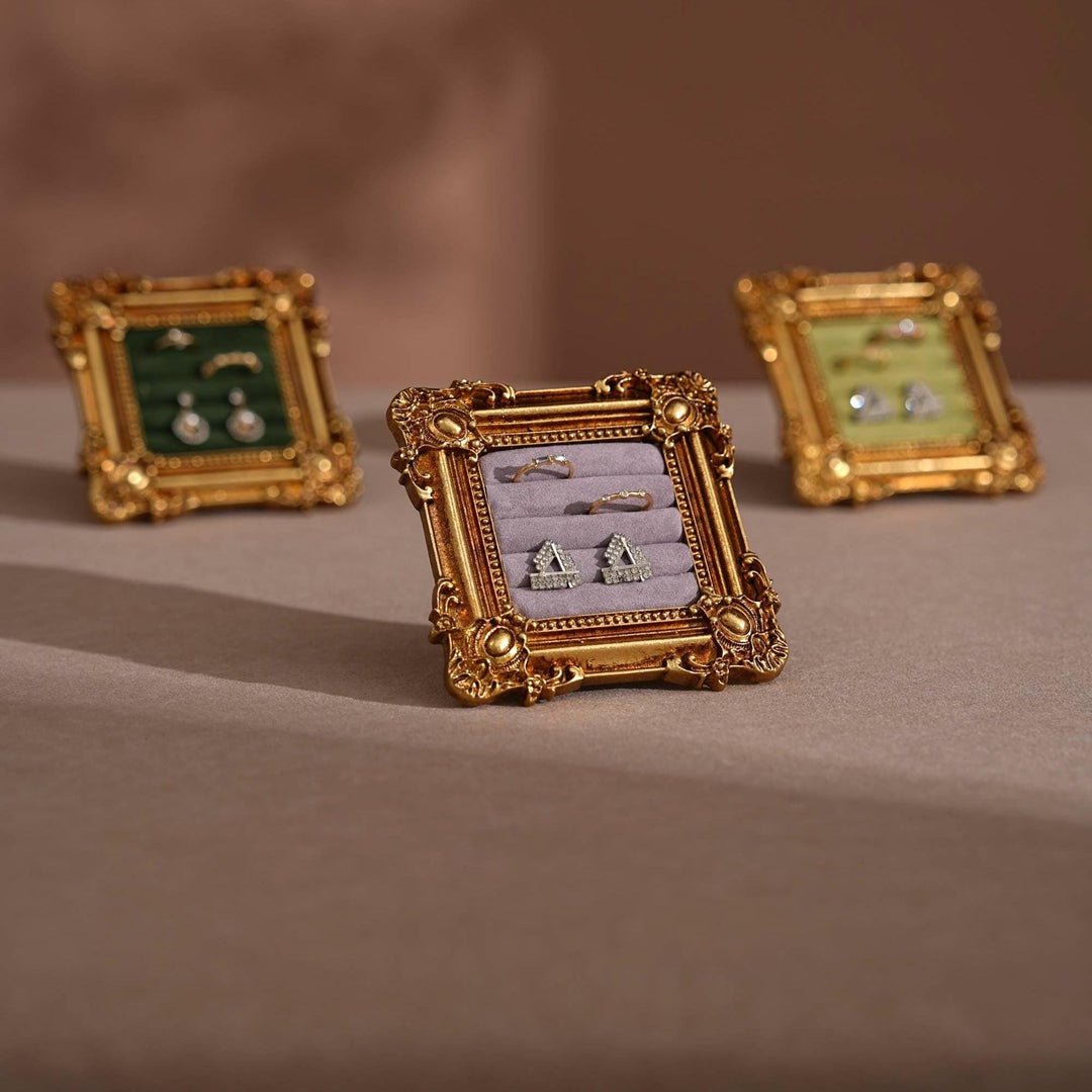 Rococo Square Jewelry Holder for Rings and Earrings