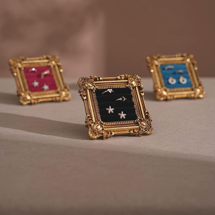 Rococo Square Jewelry Holder for Rings and Earrings