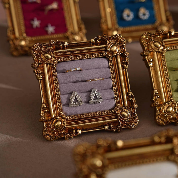 Rococo Square Jewelry Holder for Rings and Earrings