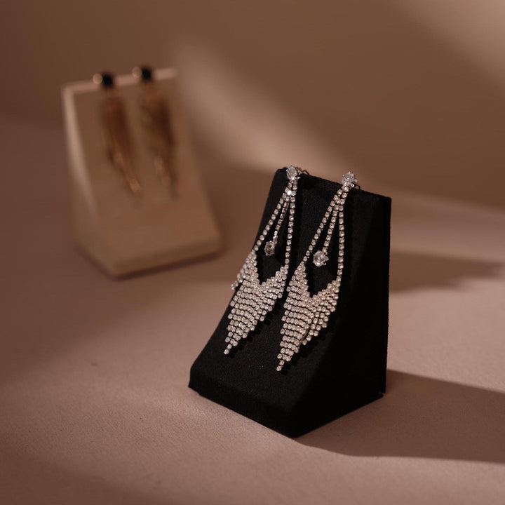 Minimalist Vegan Suede Jewelry Display Stand for Earrings &amp; Necklaces