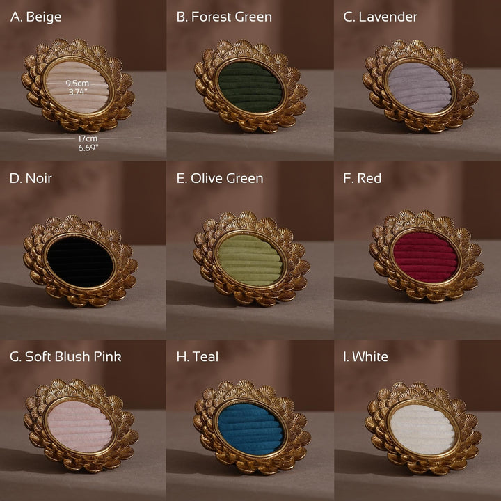 Gold Floral Ring and Earring Organizer