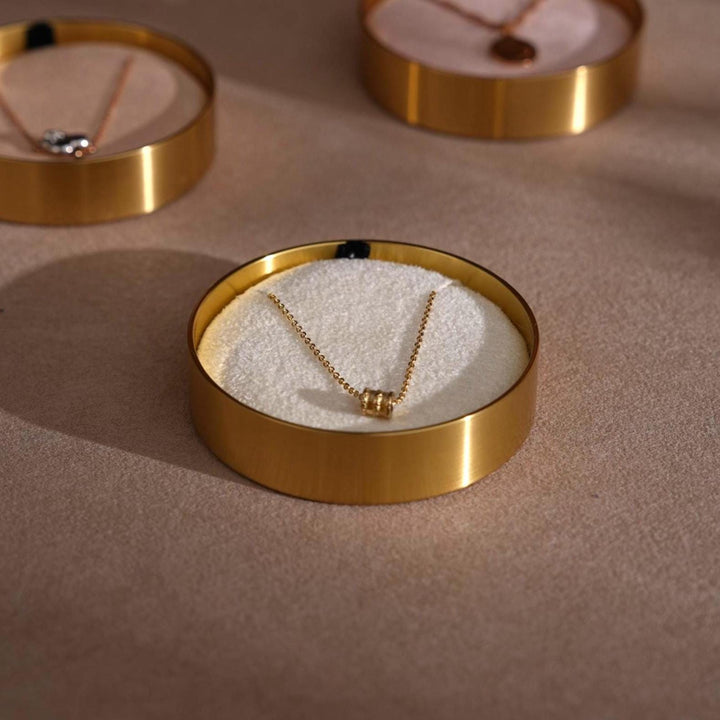 Brass Necklace Box with Lid, Gift for Her Mother, Keepsake Jewelry Box
