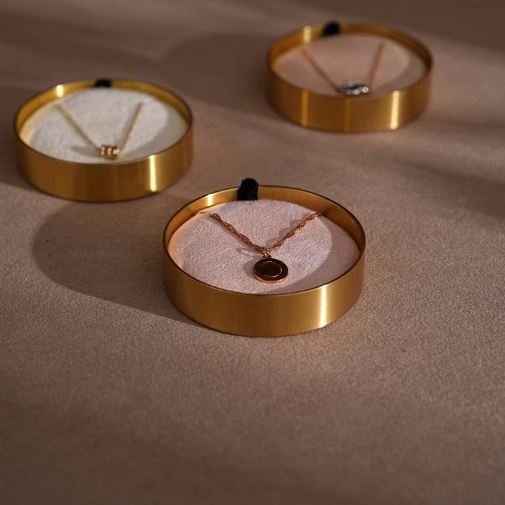 Brass Necklace Box with Lid, Gift for Her Mother, Keepsake Jewelry Box