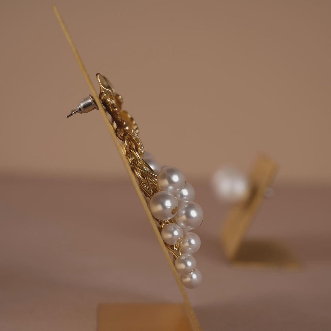 Elegant Brass Earring Holder