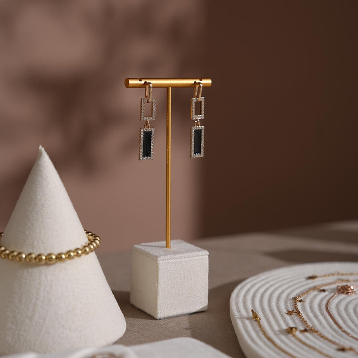 Elegant White Vegan Suede Jewelry Dish &amp; Tray Set | 17-Piece Boutique Display
