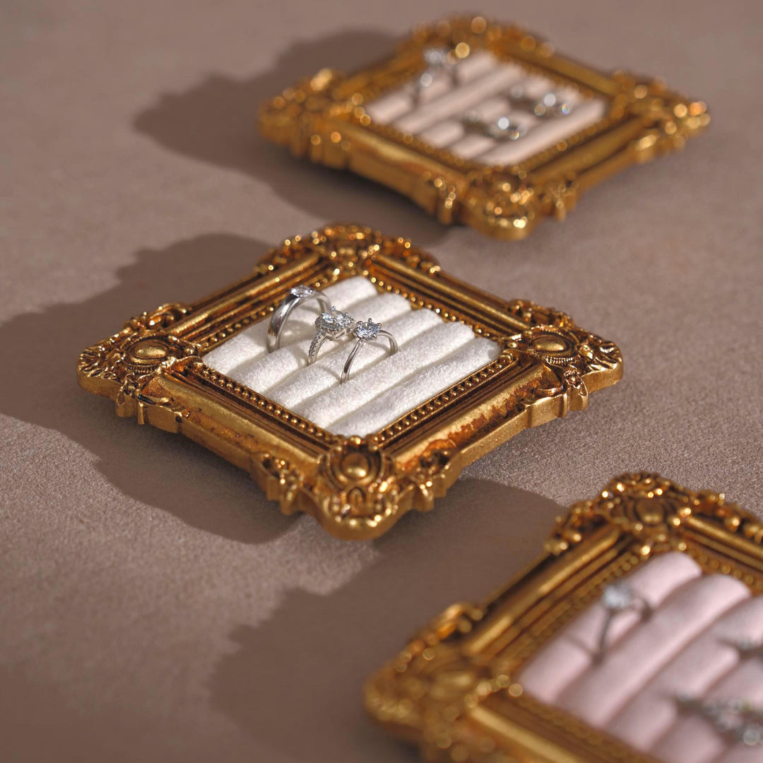 Rococo Square Jewelry Holder for Rings and Earrings