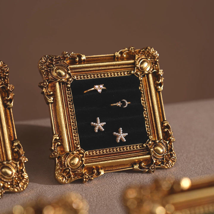 Rococo Square Jewelry Holder for Rings and Earrings