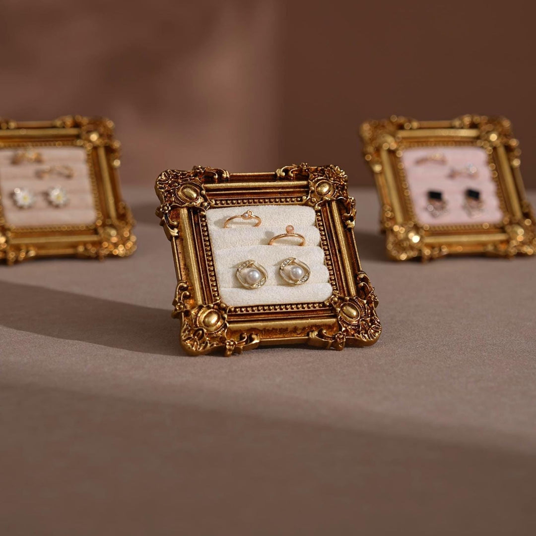 Rococo Square Jewelry Holder for Rings and Earrings