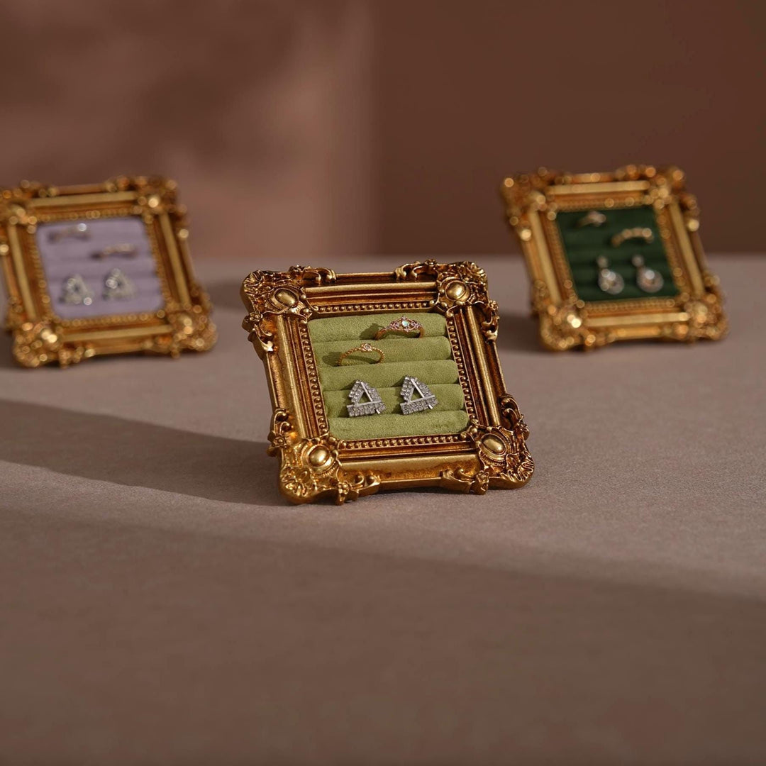 Rococo Square Jewelry Holder for Rings and Earrings