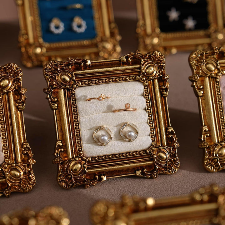 Rococo Square Jewelry Holder for Rings and Earrings
