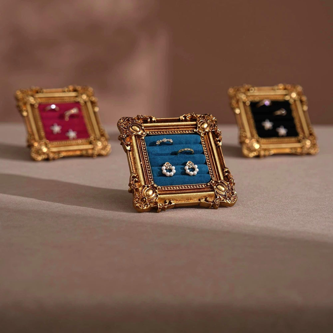 Rococo Square Jewelry Holder for Rings and Earrings