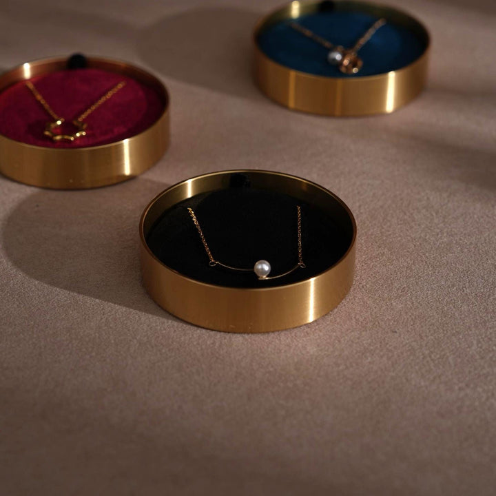 Brass Necklace Box with Lid, Gift for Her Mother, Keepsake Jewelry Box