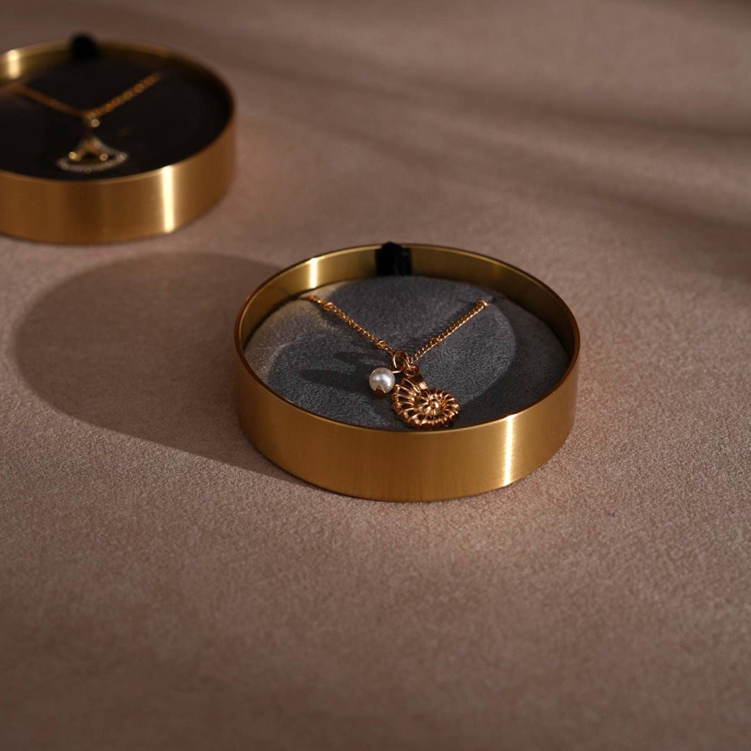Brass Necklace Box with Lid, Gift for Her Mother, Keepsake Jewelry Box