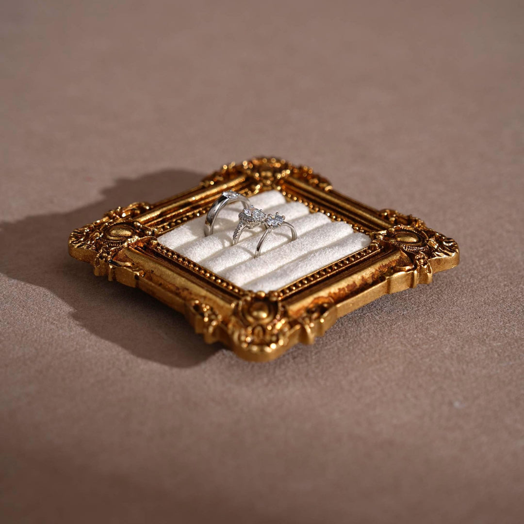Rococo Square Jewelry Holder for Rings and Earrings