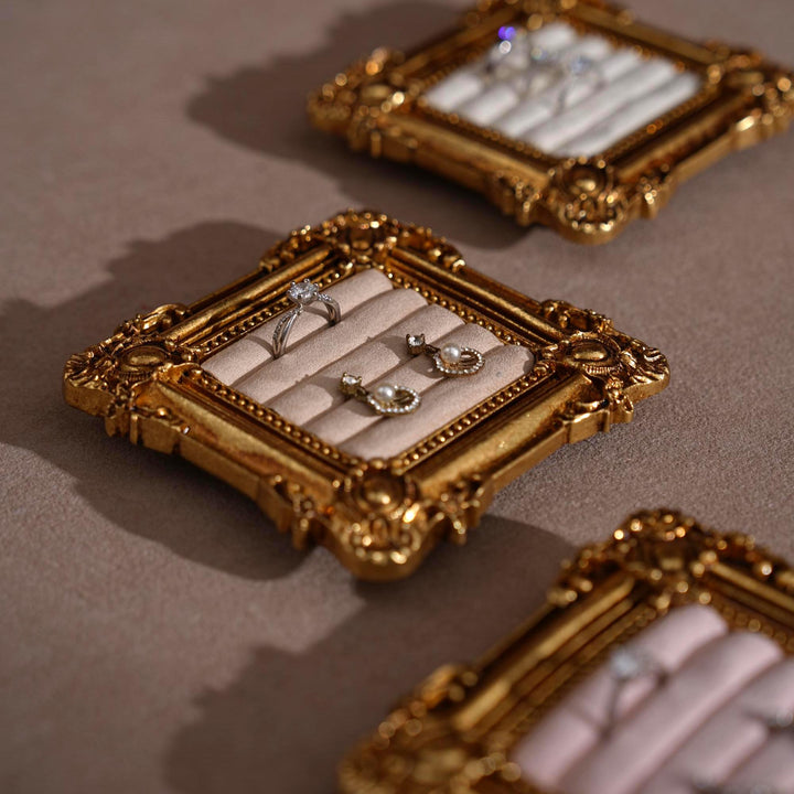 Rococo Square Jewelry Holder for Rings and Earrings