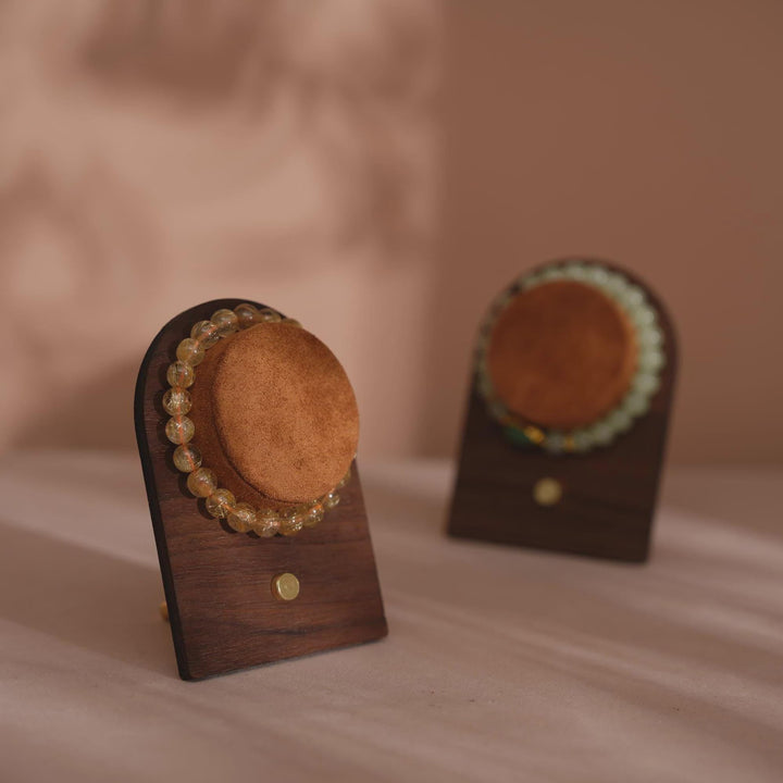 Wooden Bracelet Display Stand for Boutique Jewelry Photography