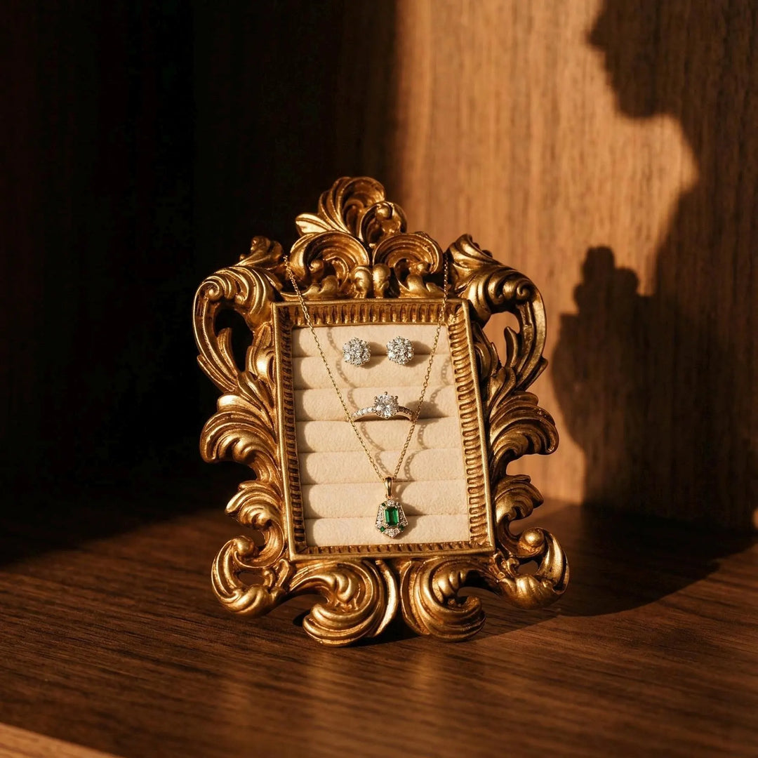 Gold Rococo Jewelry Frame