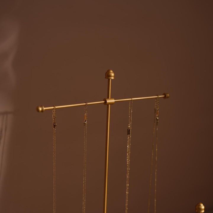 Gold Metal Jewelry Display Stand Set | Necklace, Bracelet &amp; Earring Holders for Craft Fairs