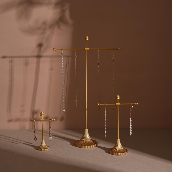 Gold Metal Jewelry Display Stand Set | Necklace, Bracelet &amp; Earring Holders for Craft Fairs