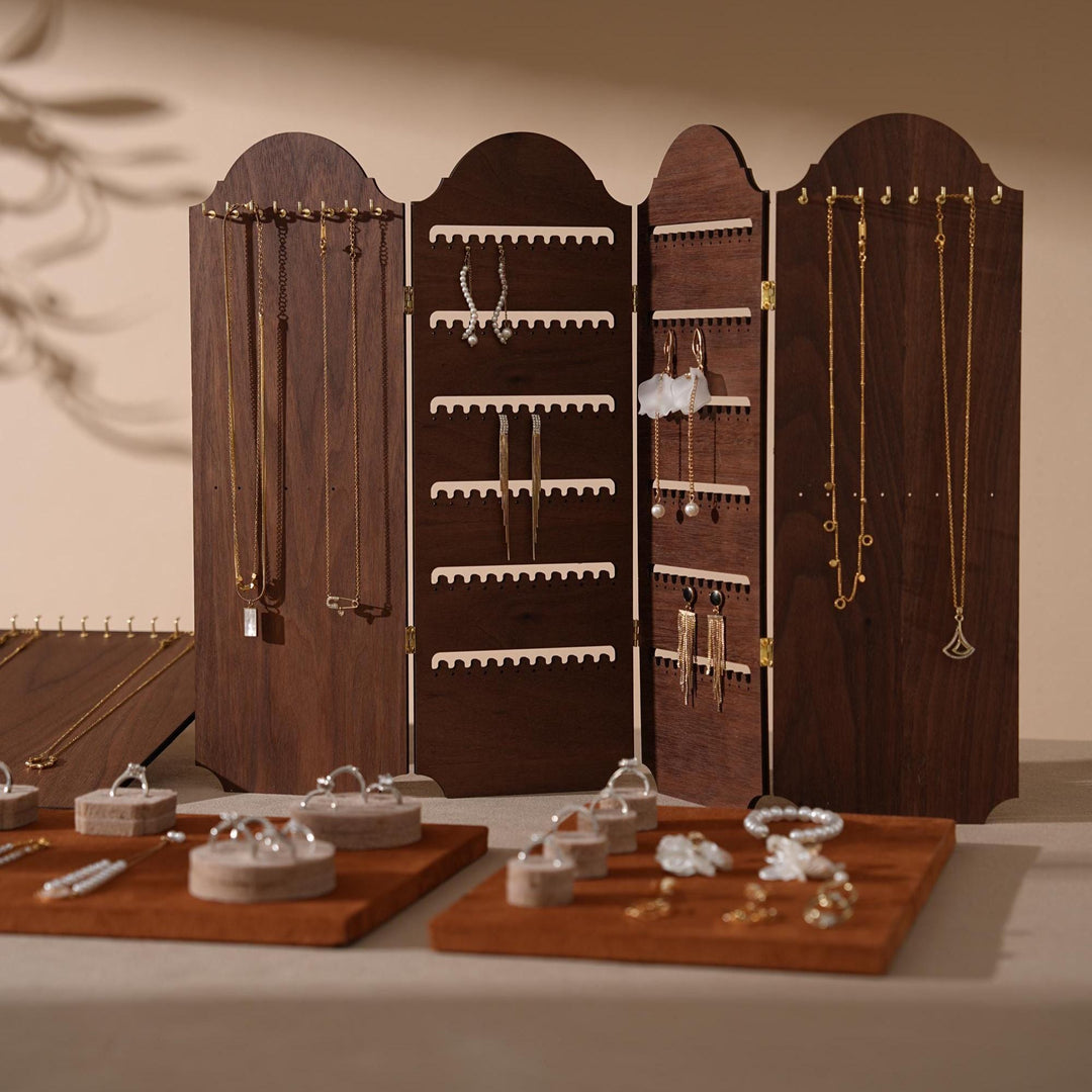 Caramel/Beige Jewelry Display Set for Markets, Booths &amp; Boutiques